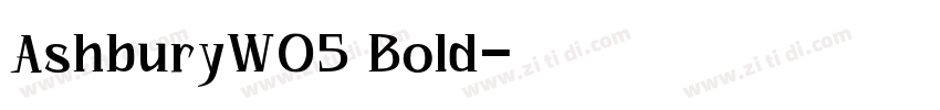AshburyW05 Bold字体转换